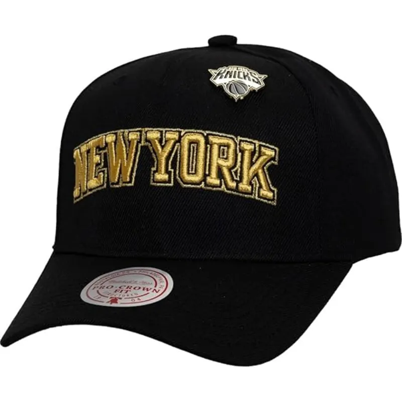 kepure-islenkta-juoda-snapback-pinned-gold-pro-new-york-knicks-nba-mitchell-ness