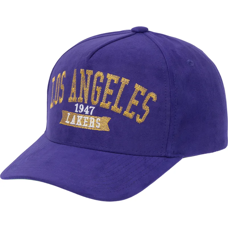 kepure-islenkta-violetine-snapback-shady-suede-pro-los-angeles-lakers-nba-mitchell-ness