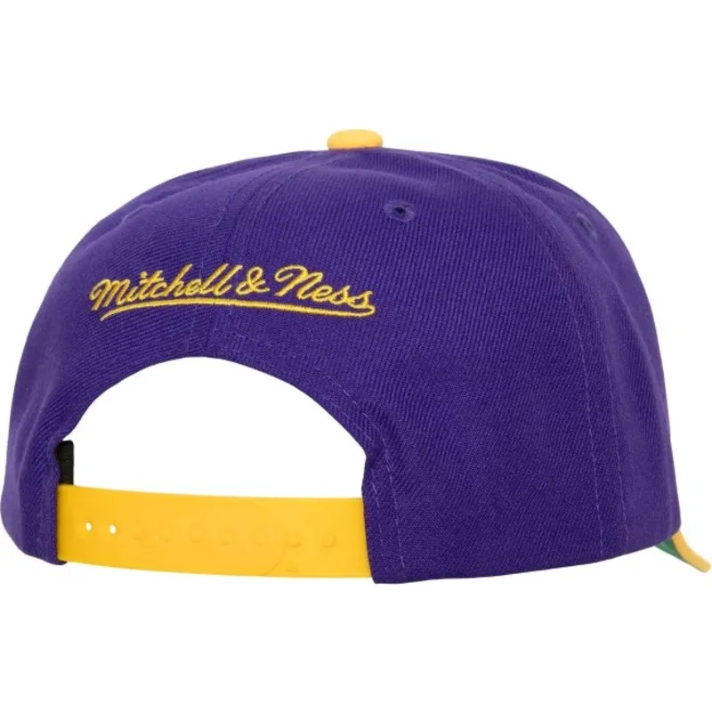 kepure-islenkta-violetine-snapback-team-script-20-pro-los-angeles-lakers-nba-mitchell-ness