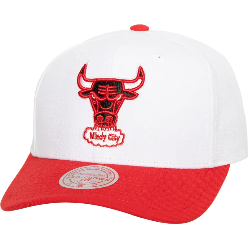 kepure-islenkta-raudona-snapback-team-2-tone-20-pro-chicago-bulls-nba-mitchell-ness