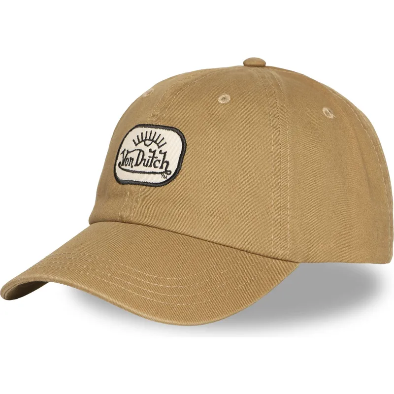 von-dutch-curved-brim-log13-brown-adjustable-cap