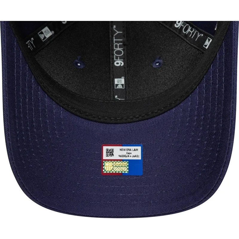 kepure-islenkta-tamsiai-melyna-snapback-vaikams-9forty-m-crown-graphic-fc-barcelona-laliga-new-era