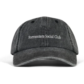 Kepurė išlenkta juoda reguliuojamas Washed Formentera Social Club 2 Pica Pica