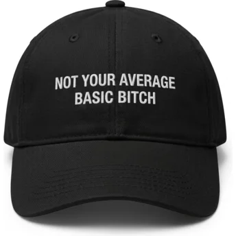 Kepurė išlenkta juoda reguliuojamas Not Your Average Basic Bitch Pica Pica