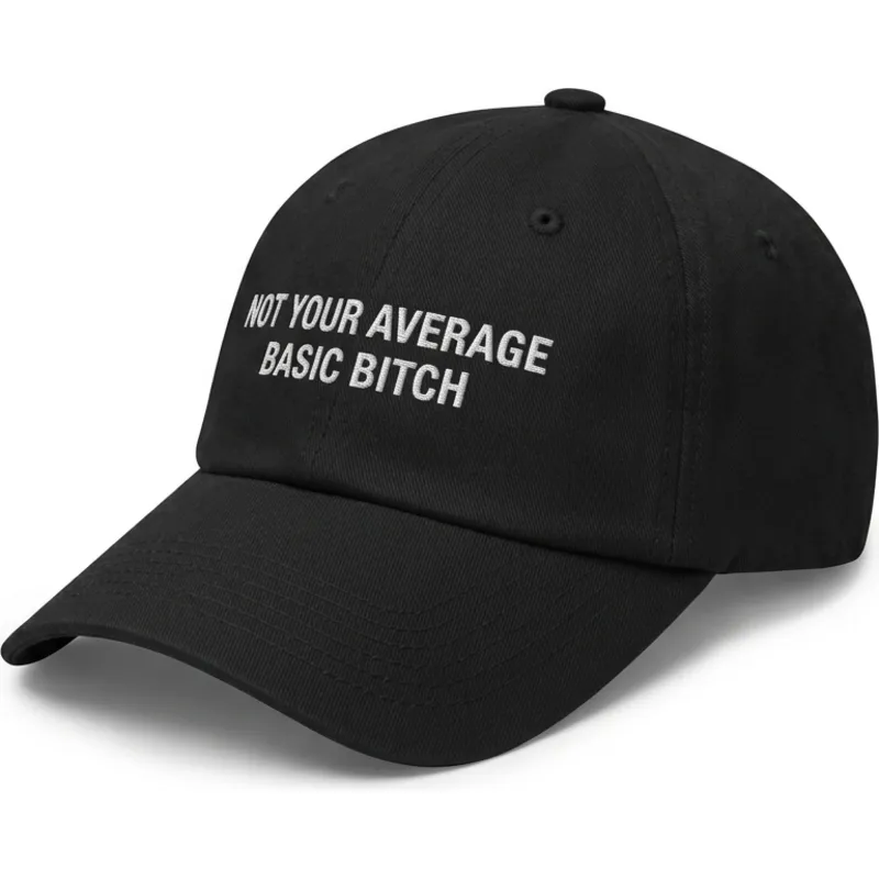 kepure-islenkta-juoda-reguliuojama-juostele-not-your-average-basic-bitch-pica-pica