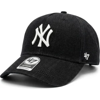 Kepurė išlenkta juoda snapback MVP DT Denim New York Yankees MLB 47 Brand