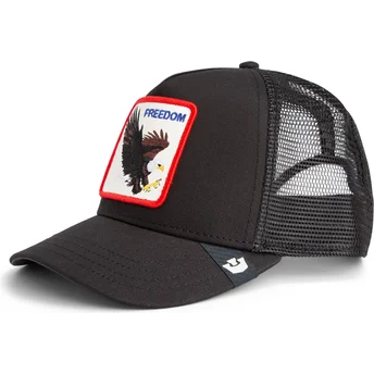 Kepurė išlenkta vilkikas juoda snapback águila Freedom The Farm de Goorin Bros.