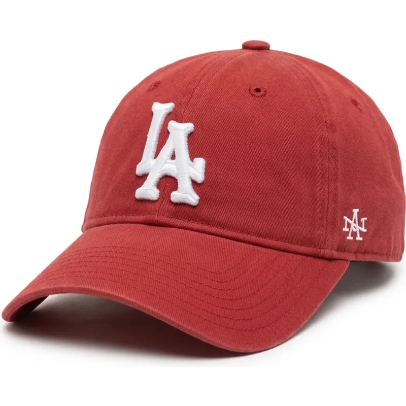 kepure-islenkta-raudona-reguliuojamas-archive-los-angeles-dodgers-mlb-american-needle