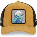 cap-islenkta-brown-snapback-handy-smurf-the-smurfs-capslab