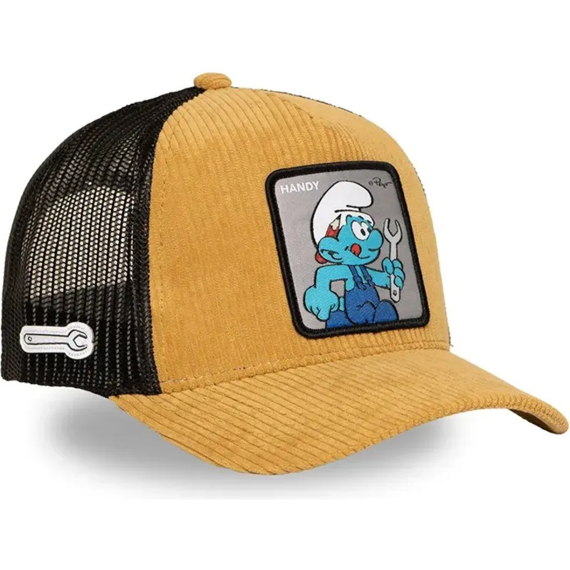 cap-islenkta-brown-snapback-handy-smurf-the-smurfs-capslab