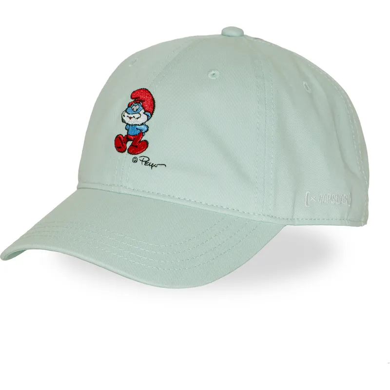 kepure-islenkta-zalia-reguliuojama-juostele-papa-pitufo-smu2-papb-los-pitufos-tevas-smurfas-the-smurfs-capslab