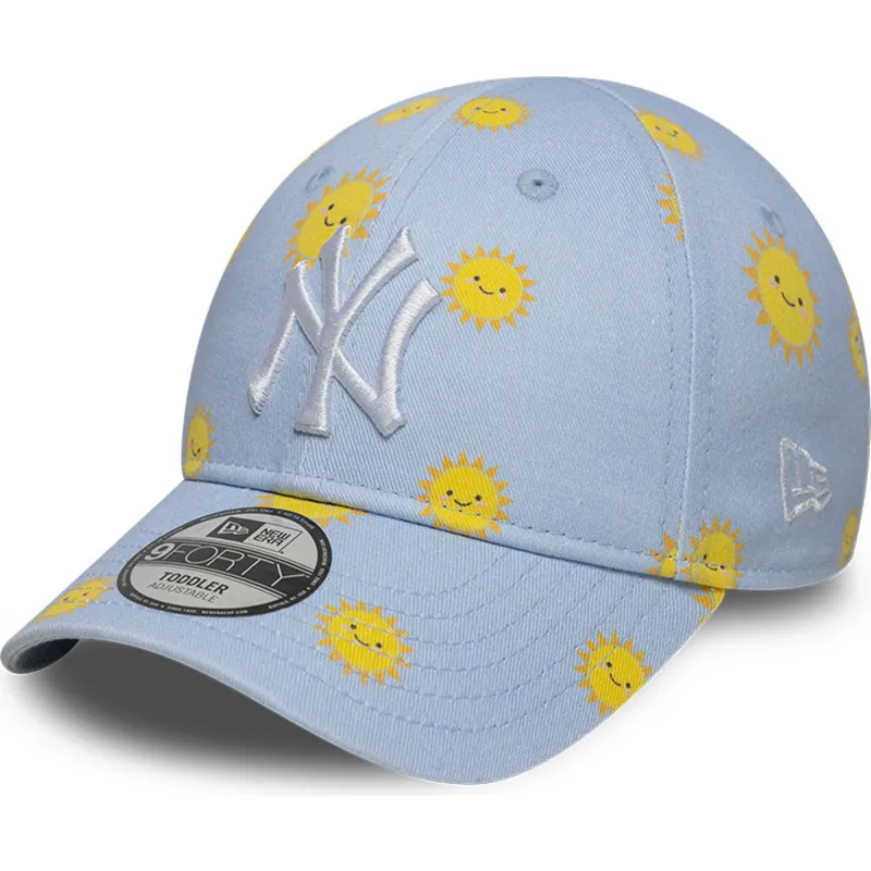 kepure-islenkta-melyna-reguliuojamas-vaikams-9forty-summer-all-over-print-new-york-yankees-mlb-new-era