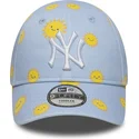 kepure-islenkta-melyna-reguliuojamas-vaikams-9forty-summer-all-over-print-new-york-yankees-mlb-new-era