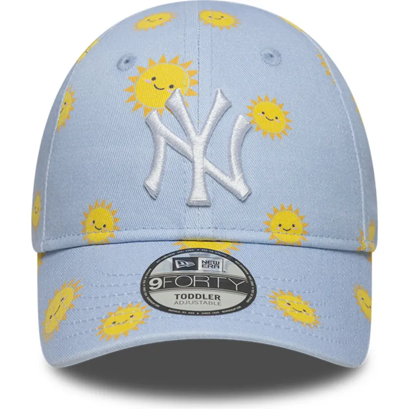 kepure-islenkta-melyna-reguliuojamas-vaikams-9forty-summer-all-over-print-new-york-yankees-mlb-new-era