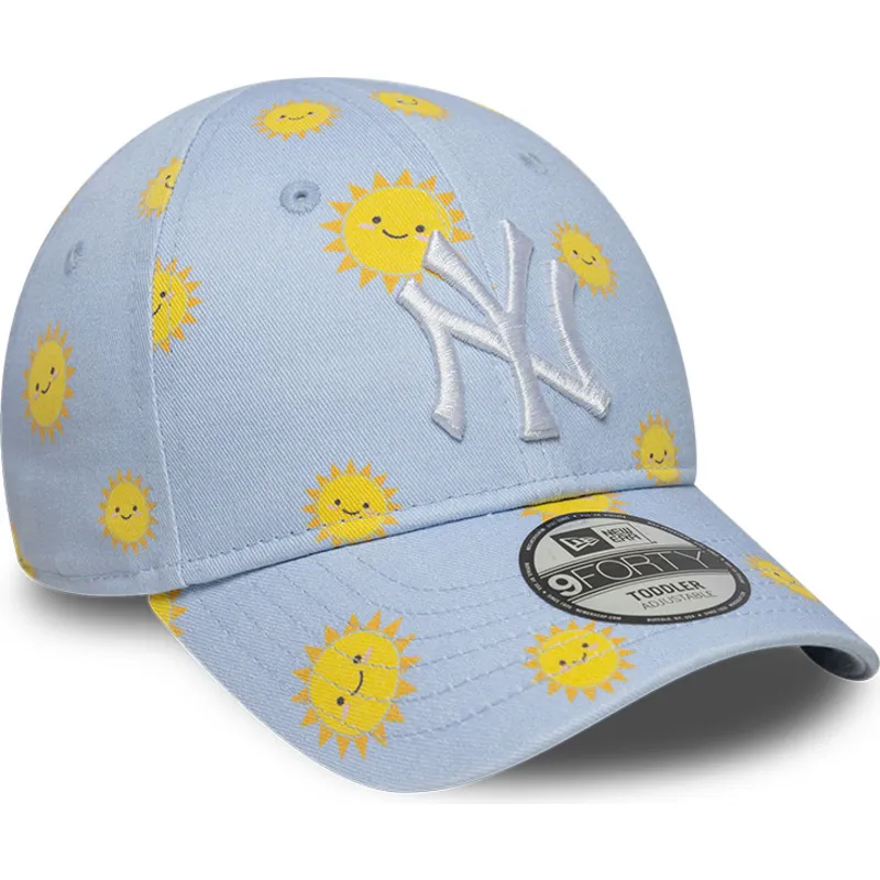 kepure-islenkta-melyna-reguliuojamas-vaikams-9forty-summer-all-over-print-new-york-yankees-mlb-new-era