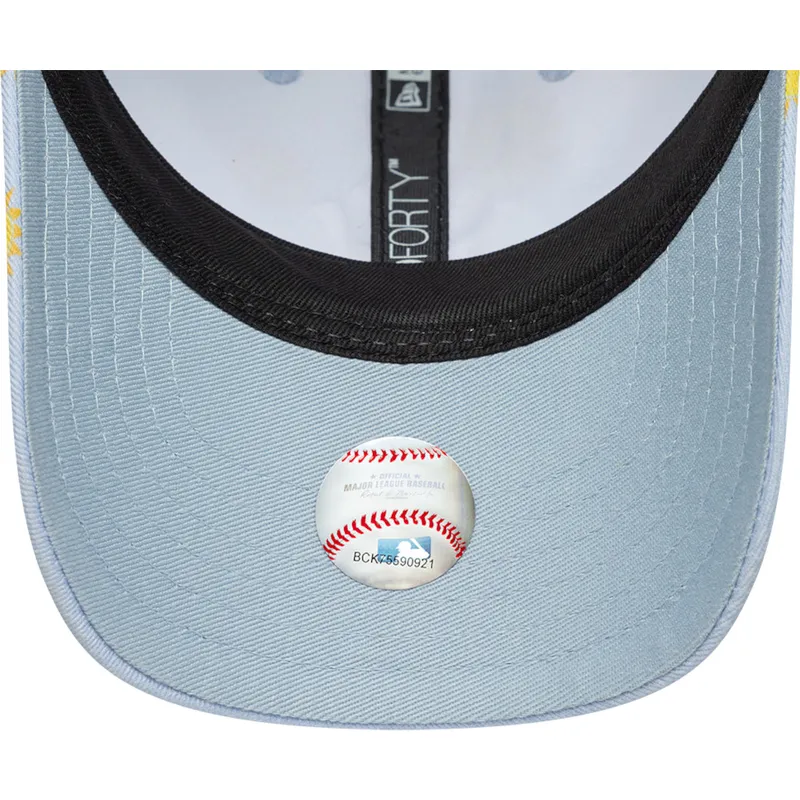 kepure-islenkta-melyna-reguliuojamas-vaikams-9forty-summer-all-over-print-new-york-yankees-mlb-new-era