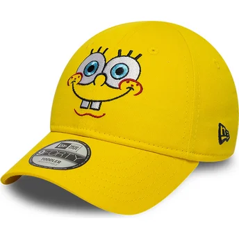 Kepurė išlenkta geltona reguliuojamas vaikams 9FORTY Face SpongeBob New Era