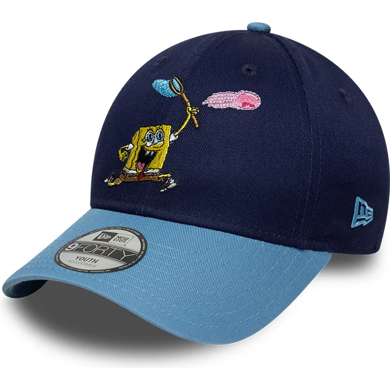 niebieska-czapka-z-daszkiem-snapback-dla-chlopca-9forty-spongebob-od-new-era