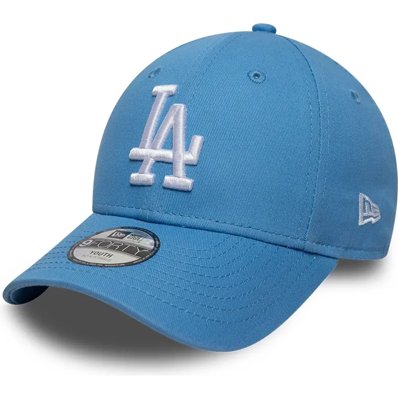 jasnoniebieska-regulowana-czapka-z-zakrzywionym-daszkiem-dla-dzieci-9forty-essential-los-angeles-dodgers-mlb-new-era
