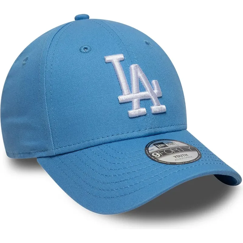 kepure-islenkta-melyna-reguliuojamas-vaikams-9forty-essential-los-angeles-dodgers-mlb-new-era
