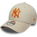 cap-islenkta-beige-adjustable-strap-vaikams-9forty-league-essential-new-york-yankees-mlb-new-era