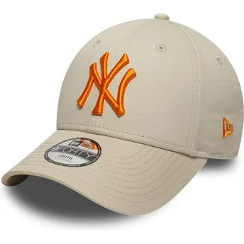 Cap išlenkta beige adjustable strap vaikams 9FORTY League Essential New York Yankees MLB New Era