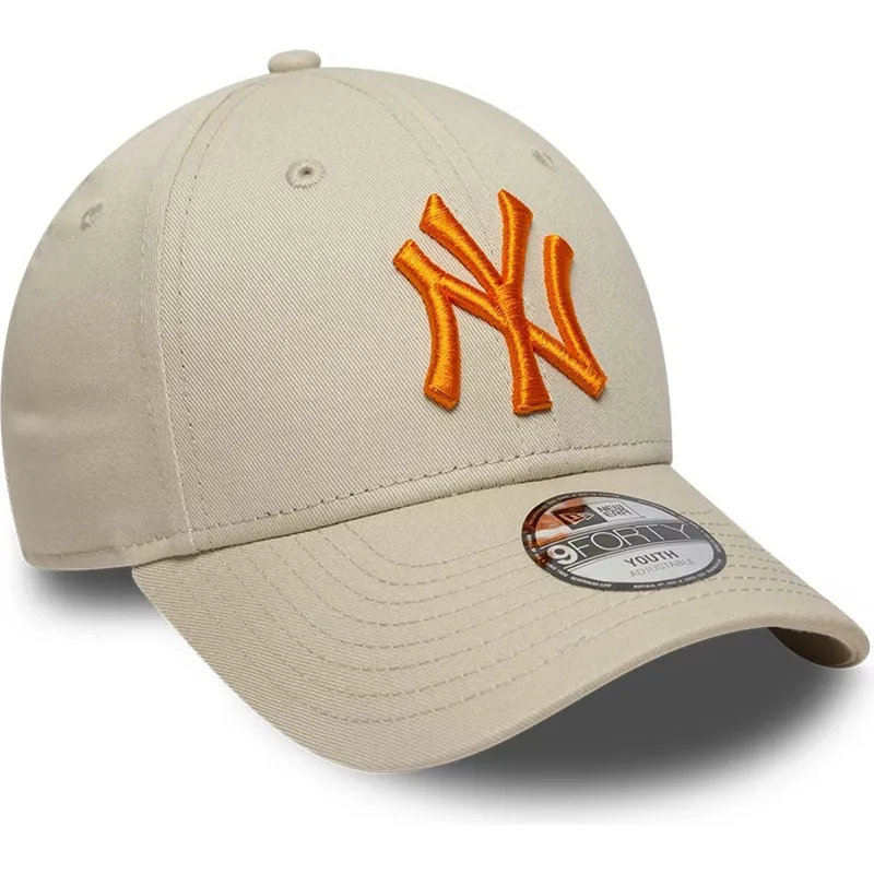 cap-islenkta-beige-adjustable-strap-vaikams-9forty-league-essential-new-york-yankees-mlb-new-era