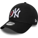 czarna-zakrzywiona-czapka-regulowana-dla-dziecka-9forty-icon-new-york-yankees-mlb-new-era