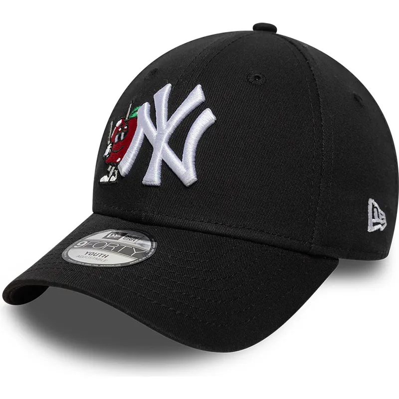 kepure-islenkta-juoda-reguliuojama-juostele-vaikams-9forty-icon-new-york-yankees-mlb-new-era