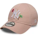 kepure-islenkta-rozine-reguliuojamas-vaikams-9forty-summer-icon-new-york-yankees-mlb-new-era