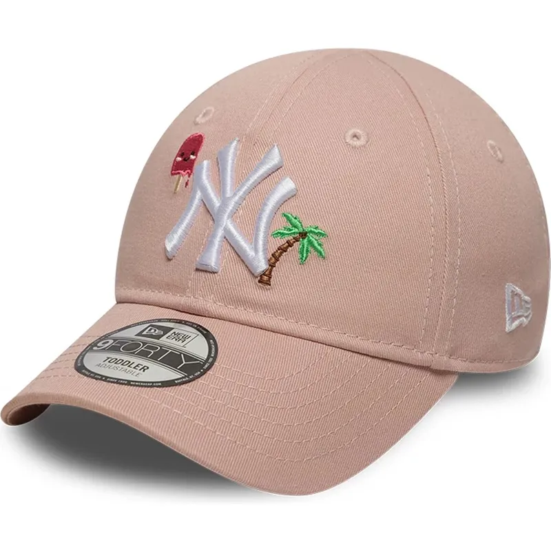 kepure-islenkta-rozine-reguliuojamas-vaikams-9forty-summer-icon-new-york-yankees-mlb-new-era