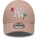 kepure-islenkta-rozine-reguliuojamas-vaikams-9forty-summer-icon-new-york-yankees-mlb-new-era