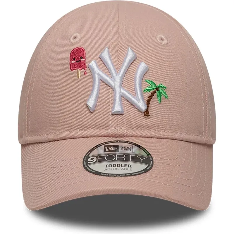 kepure-islenkta-rozine-reguliuojamas-vaikams-9forty-summer-icon-new-york-yankees-mlb-new-era