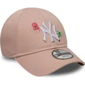 kepure-islenkta-rozine-reguliuojamas-vaikams-9forty-summer-icon-new-york-yankees-mlb-new-era