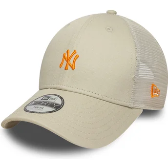 Cap išlenkta beige adjustable strap vaikams 9FORTY Homefield New York Yankees MLB New Era
