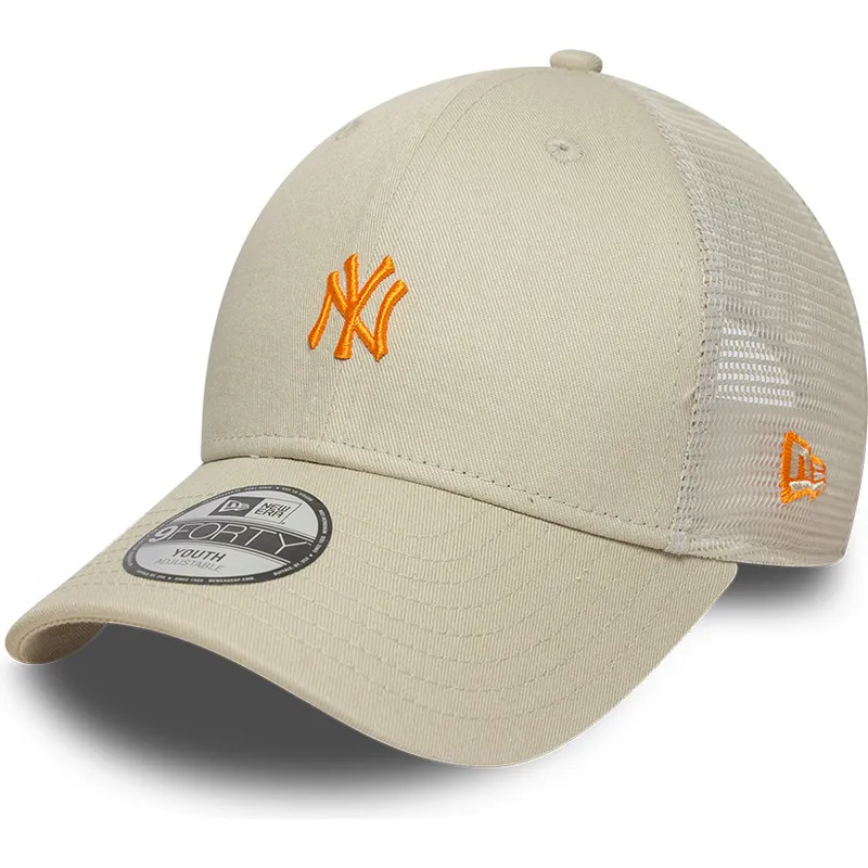 cap-islenkta-beige-adjustable-strap-vaikams-9forty-homefield-new-york-yankees-mlb-new-era