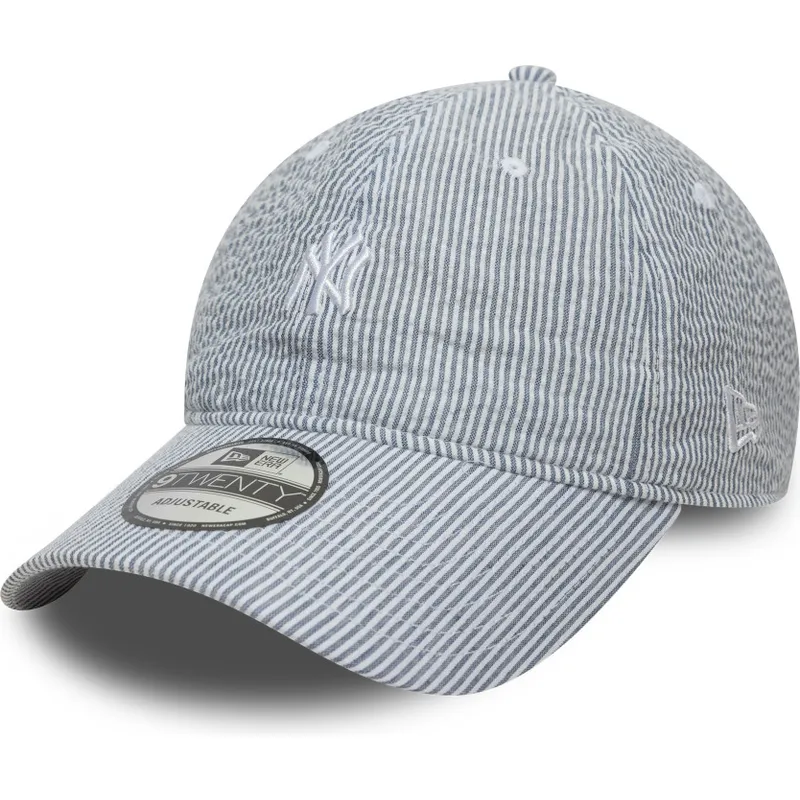 granatowa-zakrzywiona-czapka-regulowana-9twenty-seersucker-new-york-yankees-mlb-new-era
