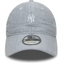 new-era-curved-brim-9twenty-seersucker-new-york-yankees-mlb-navy-blue-adjustable-cap