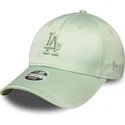 zielona-regulowana-czapka-z-daszkiem-dla-kobiet-9forty-bow-back-satin-los-angeles-dodgers-mlb-new-era