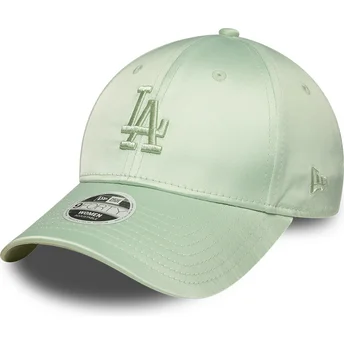 Cap išlenkta green adjustable strap 9FORTY Bow Back Satin Los Angeles Dodgers MLB New Era