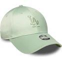 cap-islenkta-green-adjustable-strap-9forty-bow-back-satin-los-angeles-dodgers-mlb-new-era