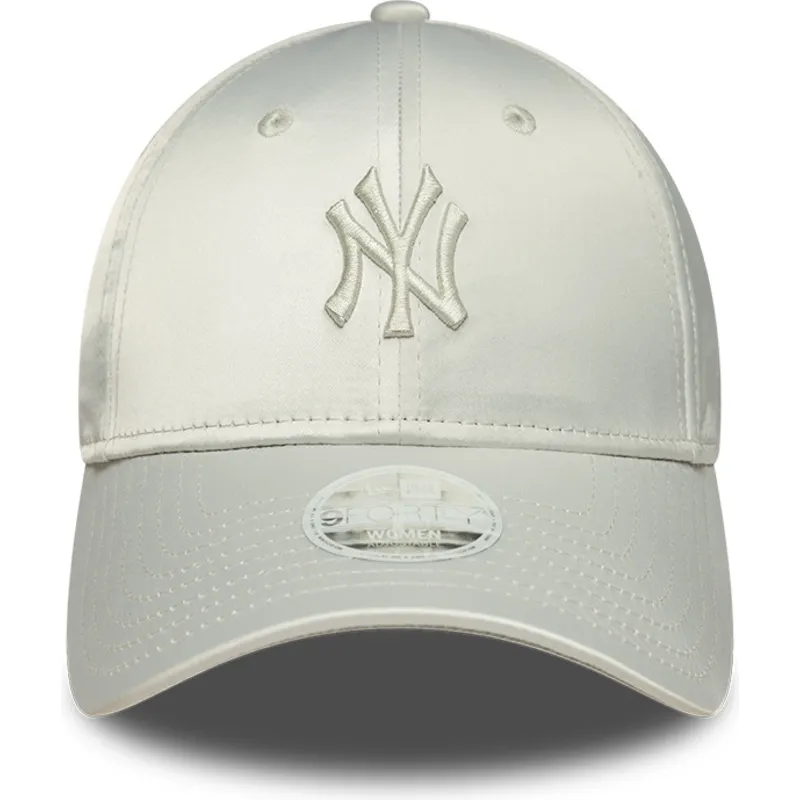 new-era-curved-brim-women-9forty-bow-back-satin-new-york-yankees-mlb-green-adjustable-cap