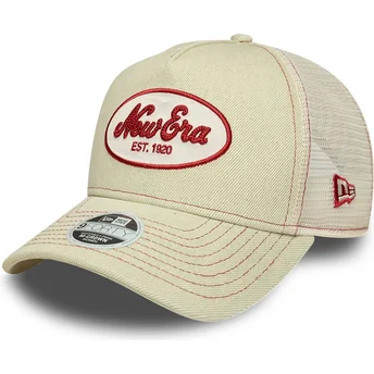 Cap išlenkta beige snapback 9FORTY M-Crown New Era