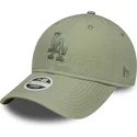 cap-islenkta-green-adjustable-strap-9twenty-midi-linen-los-angeles-dodgers-mlb-new-era