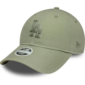 Cap išlenkta green adjustable strap 9TWENTY Midi Linen Los Angeles Dodgers MLB New Era