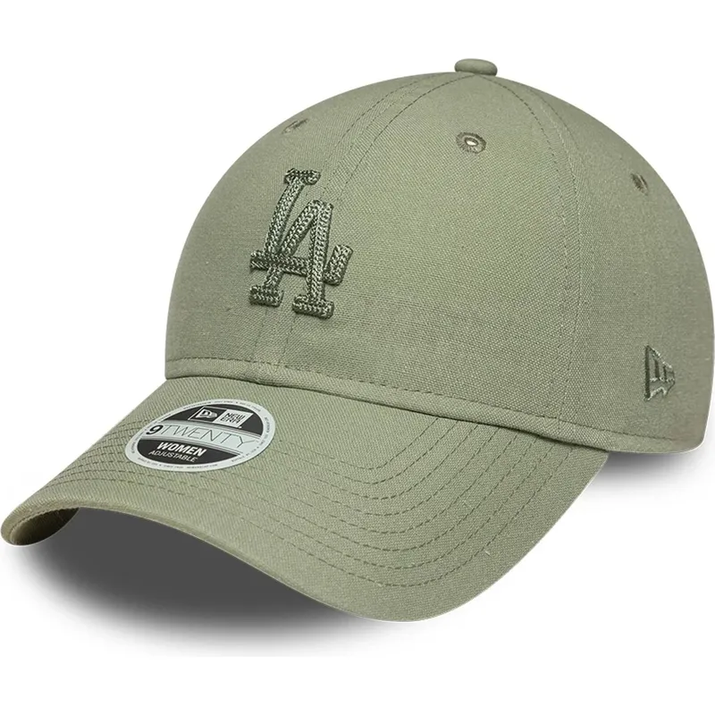 cap-islenkta-green-adjustable-strap-9twenty-midi-linen-los-angeles-dodgers-mlb-new-era