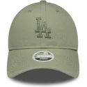 kepure-islenkta-zalia-reguliuojama-juostele-9twenty-midi-linen-los-angeles-dodgers-mlb-new-era