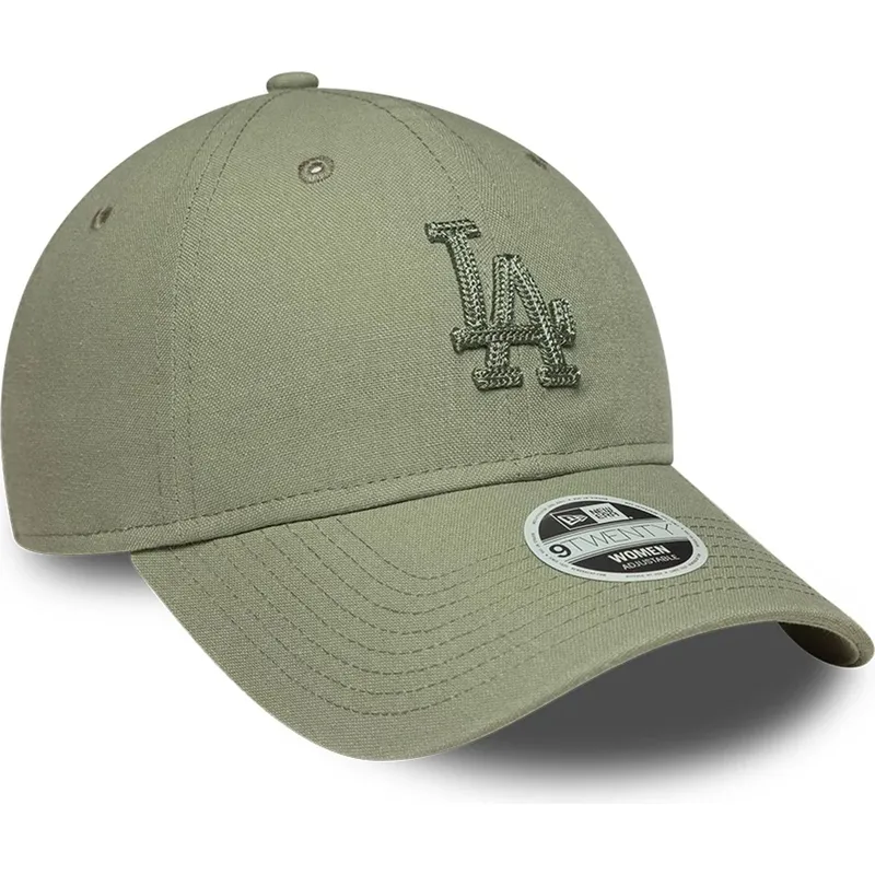cap-islenkta-green-adjustable-strap-9twenty-midi-linen-los-angeles-dodgers-mlb-new-era