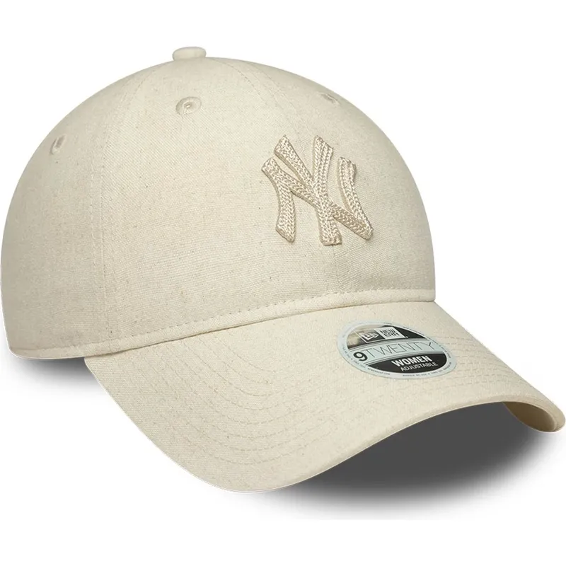 kepure-islenkta-smelio-reguliuojamas-9twenty-midi-linen-new-york-yankees-mlb-new-era