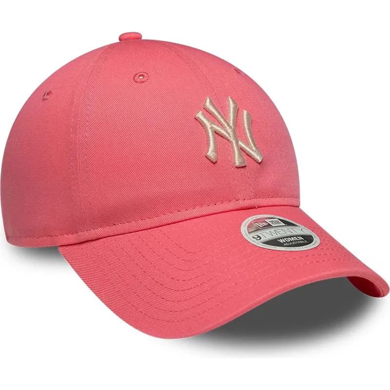 kepure-islenkta-rozine-reguliuojama-juostele-9twenty-league-essential-midi-new-york-yankees-mlb-new-era